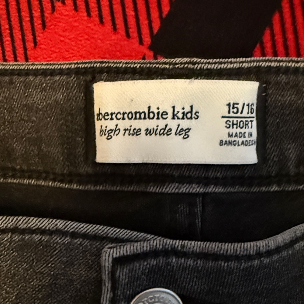 Abercrombie Kids Dark Gray Wide Leg Jeans - Picture 2 of 3